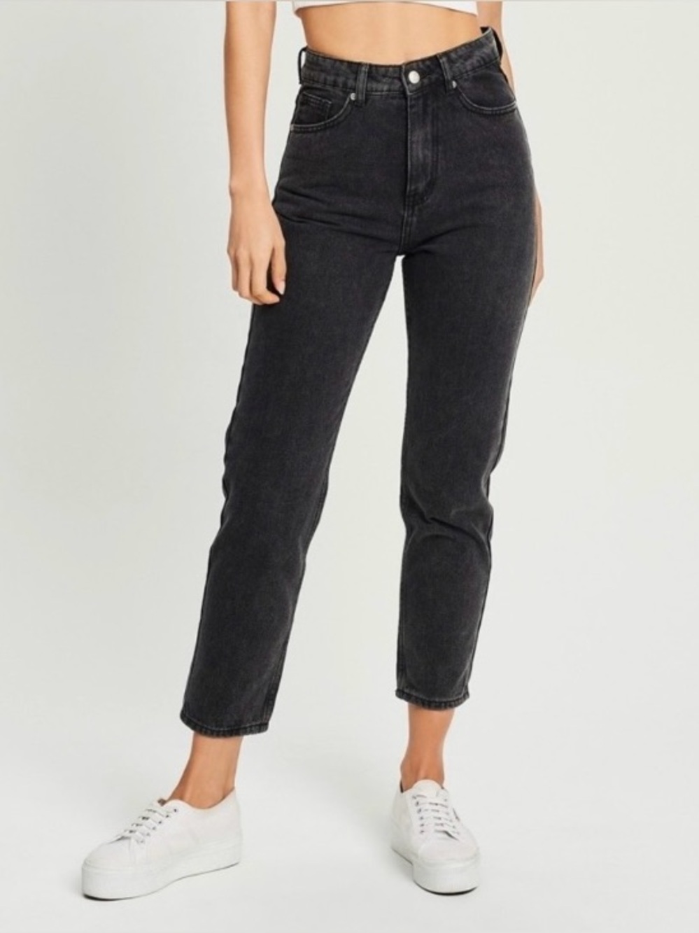 NWT Savel High-Rise Straight Leg Jeans - Washed Black